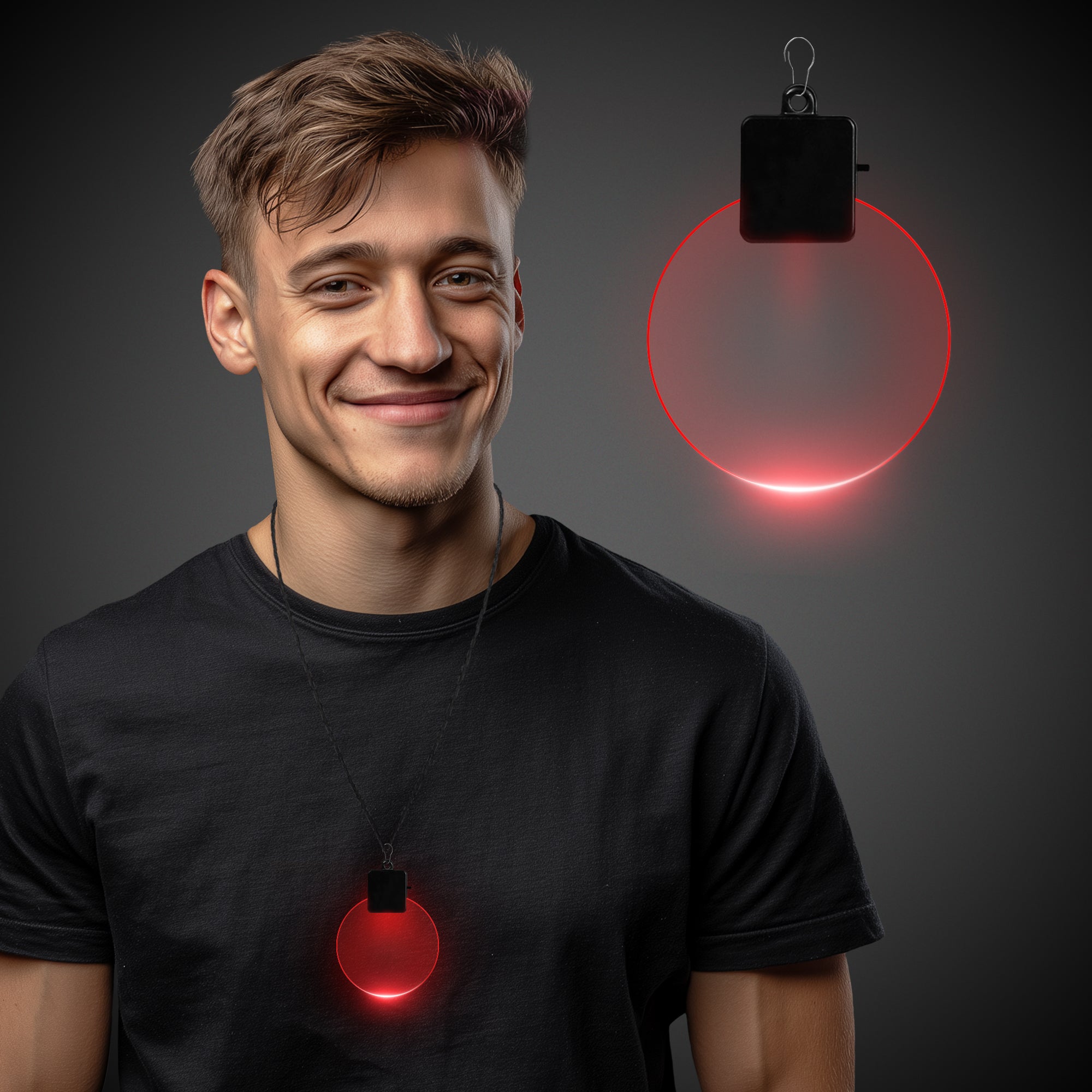 Red LED Round Medallion – Windy City Novelties