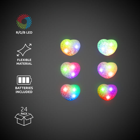 LED Jelly Heart Rings Retail Display
