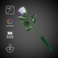 LED White Roses with Multi-Color LEDs