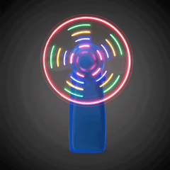Blue LED Fan