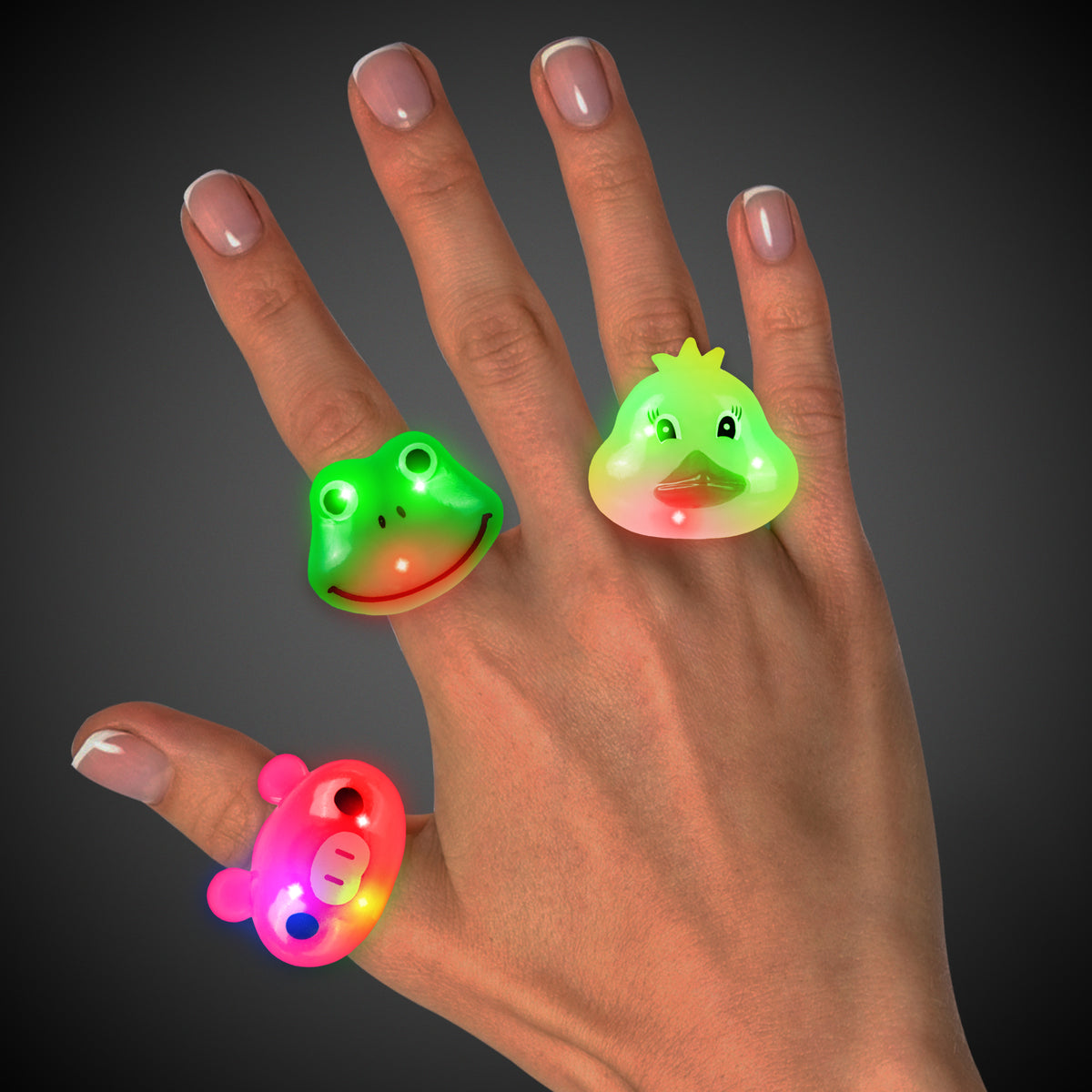 LED Jelly Animal Rings