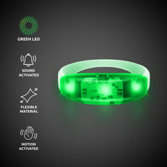 LED Sound-Activated Green Stretchy Bracelet