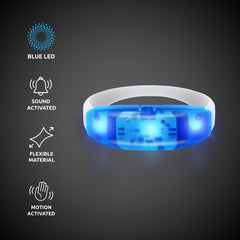 LED Sound-Activated Blue Stretchy Bracelet