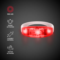 LED Sound-Activated Red Stretchy Bracelet