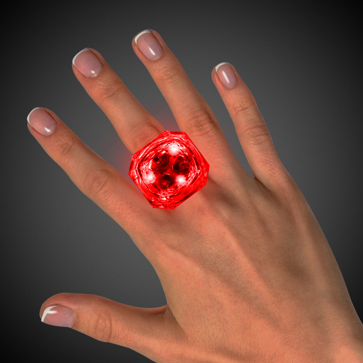 LED Red Diamond Ring