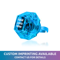 LED Blue Diamond Ring