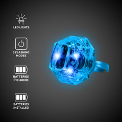 LED Blue Diamond Ring