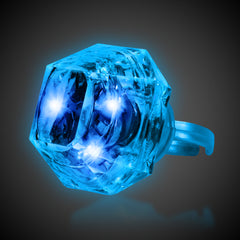 LED Blue Diamond Ring