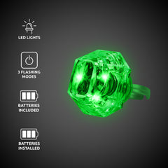 LED Green Diamond Ring