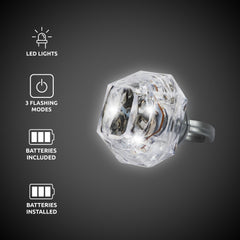 LED White Diamond Ring