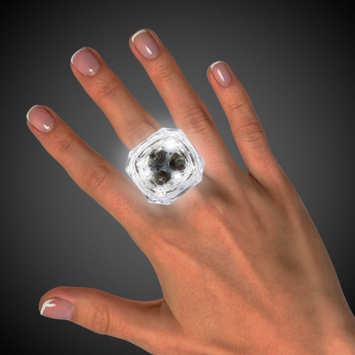 LED White Diamond Ring