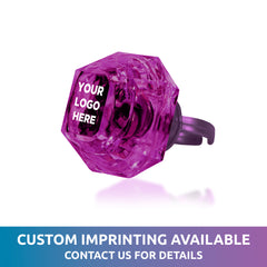 LED Purple Diamond Ring