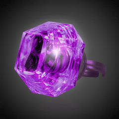 LED Purple Diamond Ring