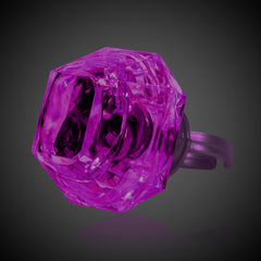 LED Purple Diamond Ring