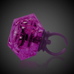 LED Purple Diamond Ring