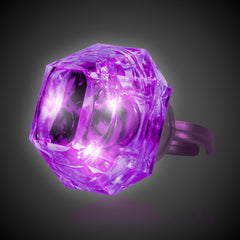 LED Purple Diamond Ring