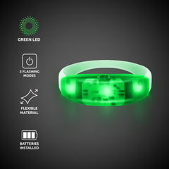 LED Green Stretchy Bangle Bracelet