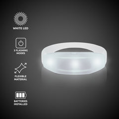 LED White Stretchy Bangle Bracelet