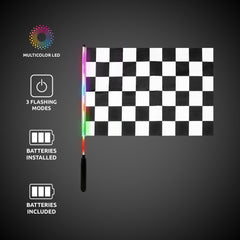 LED Checkered 12" x 18" Flag