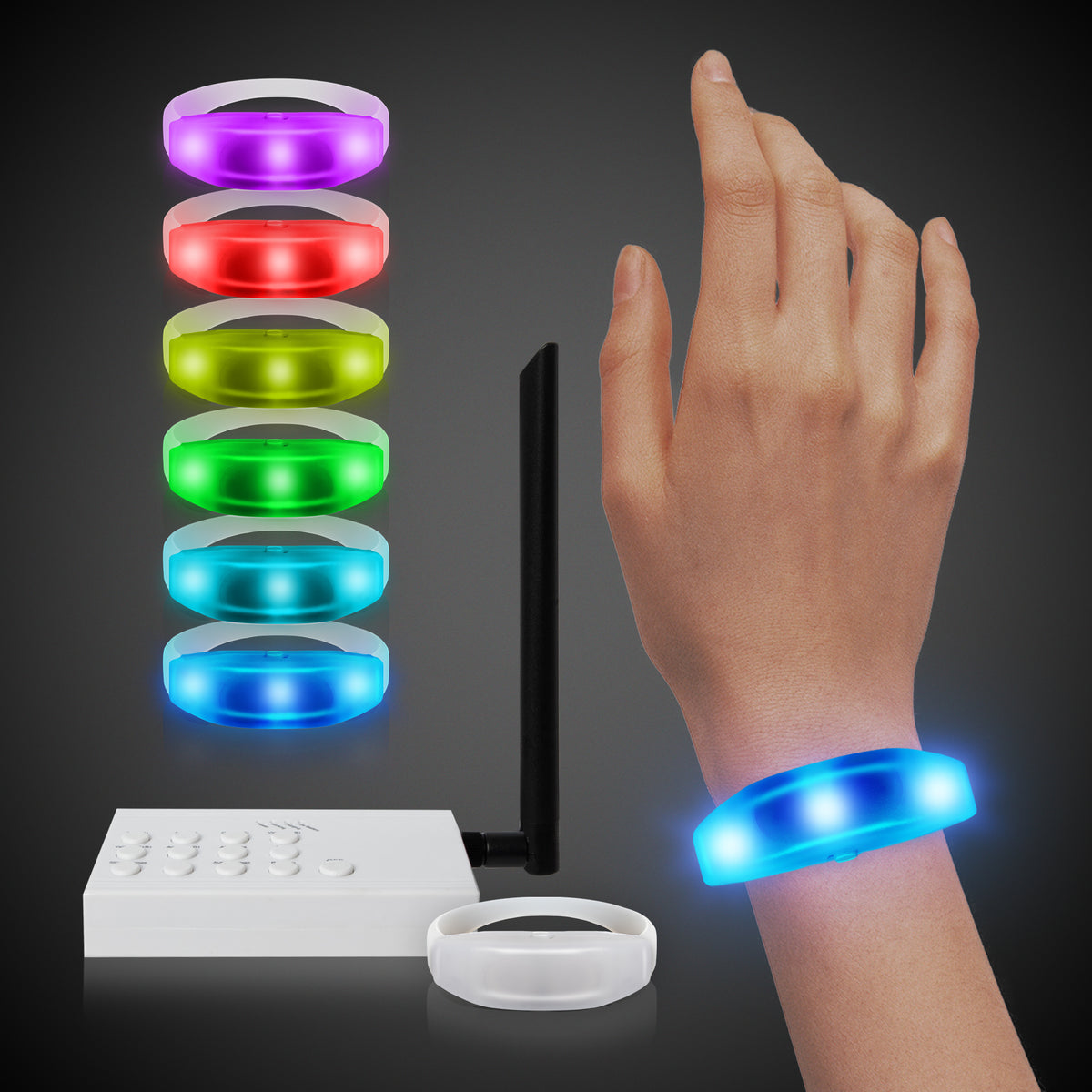 RF LED Concert Bracelets Kit for 20