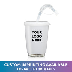 LED 12 oz. Cup with Lid & Straw