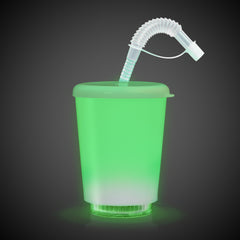 LED 12 oz. Cup with Lid & Straw