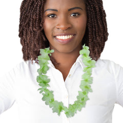 Green Silk Flower 36" Leis