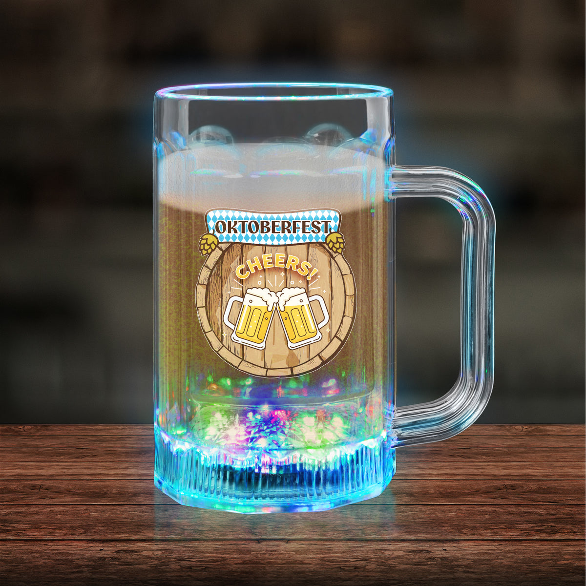 LED Oktoberfest Cheers 16 oz. Beer Mug