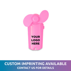 Pink Handheld Mini 3 3/4" Fan
