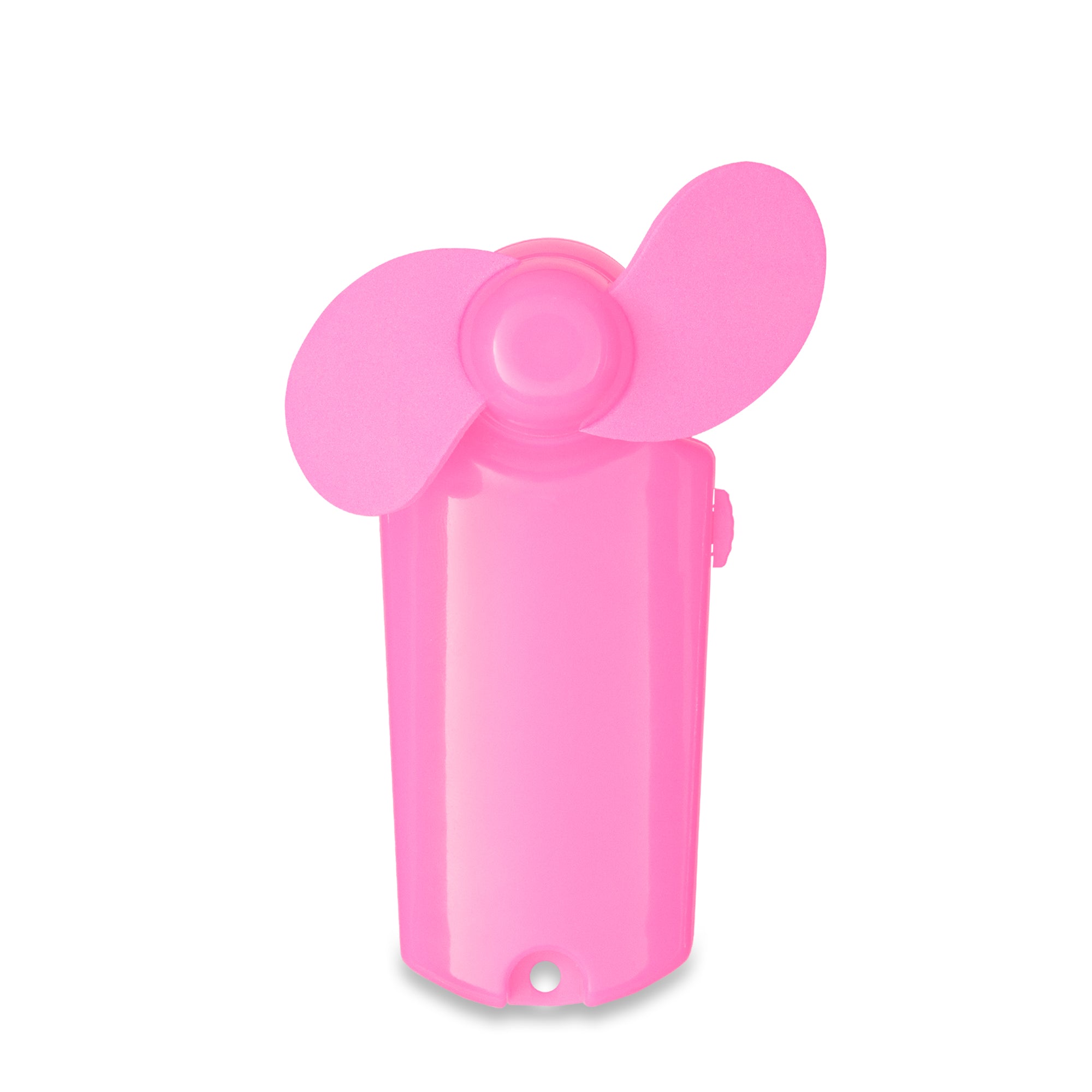 Pink Pvc Fan Pink Handheld 3 3/4