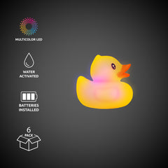 LED Liquid-Activated Yellow Rubber Ducks