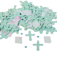 Pastel Blue Cross Confetti