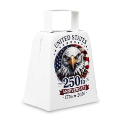 250th Anniversary Large White Cowbell