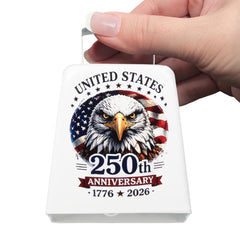 250th Anniversary Large White Cowbell