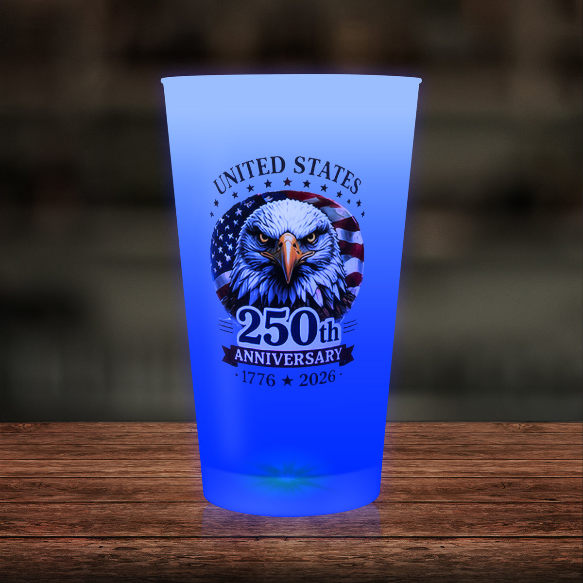 250th Anniversary Blue LED 16 oz. Cup