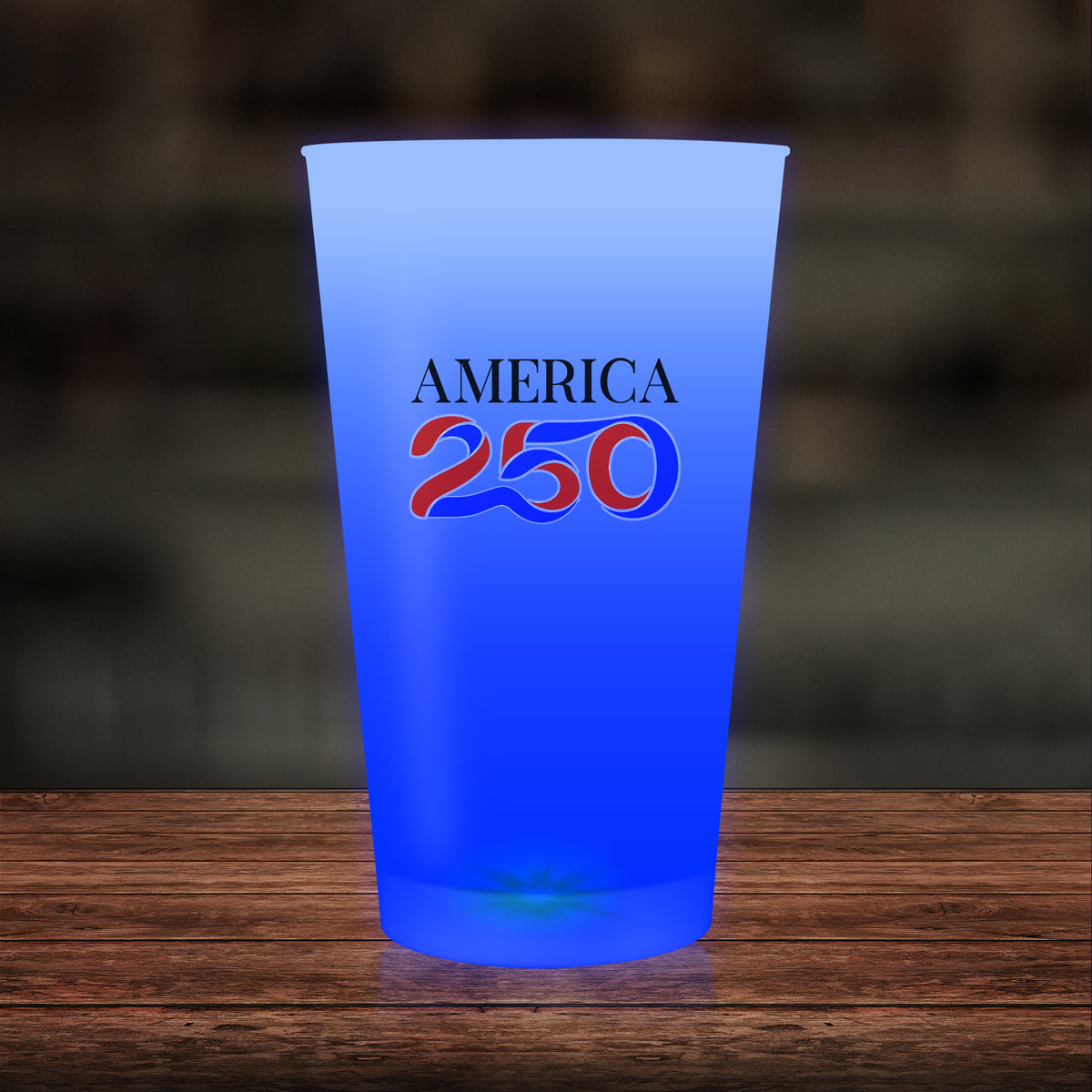America 250 Blue LED 16 oz. Cup