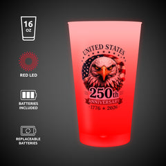 250th Anniversary Red LED 16 oz. Cup