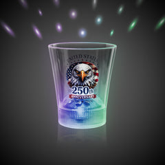 250th Anniversary LED Disco Ball 8 oz. Rocks Glass