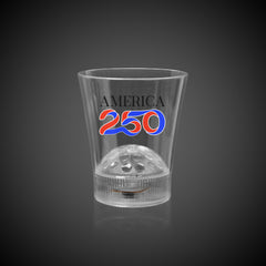 America 250 LED Disco Ball 8 oz. Rocks Glass