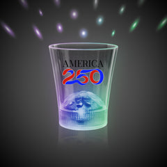 America 250 LED Disco Ball 8 oz. Rocks Glass