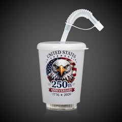 250th Anniversary LED 12 oz. Cup with Straw