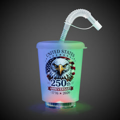 250th Anniversary LED 12 oz. Cup with Straw
