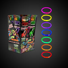 Assorted Glow 8" Bracelets Retail Counter Display