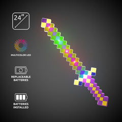 LED Mardi Gras Pixel Sword