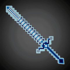 LED Blue Pixel Sword