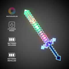 LED Blue Pixel Sword