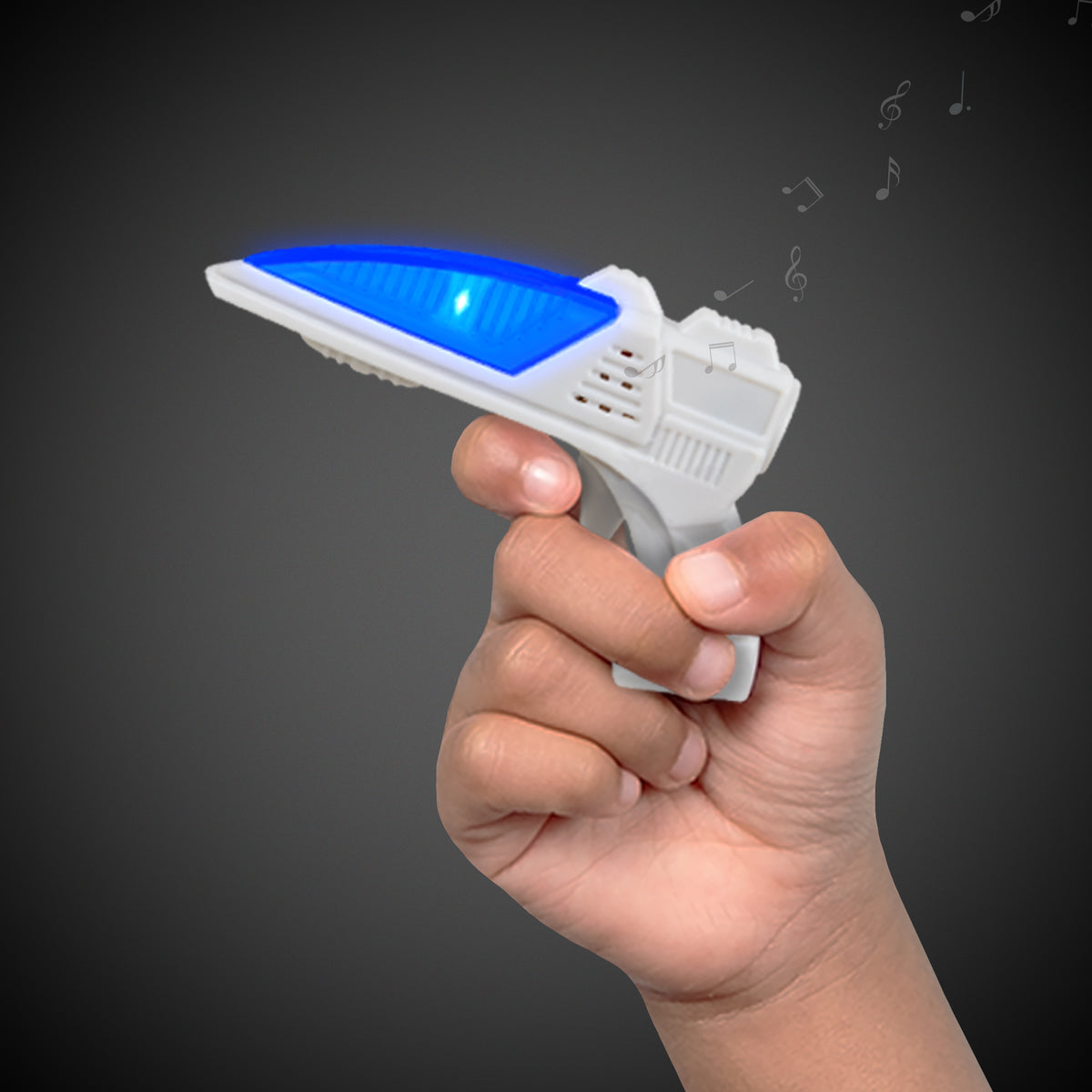 LED Toy Space 3 1/2" Gun With Sound