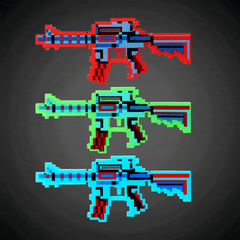 LED Pixel Machine Guns with Sound