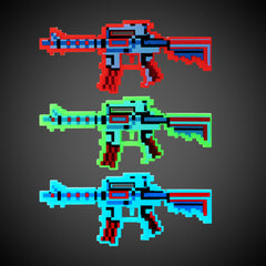 LED Pixel Machine Guns with Sound