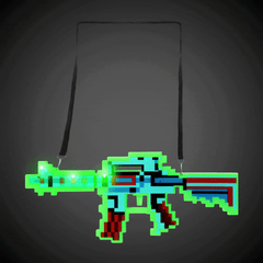 LED Green Pixel Machine Gun with Sound